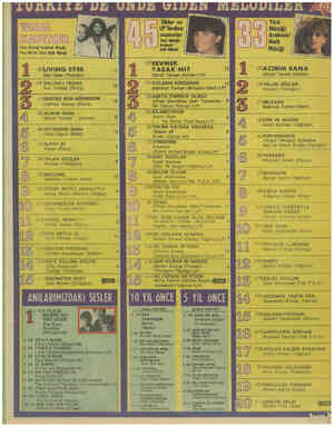  Türk Müziği/ Arabesk Müzik/ Pop Müzik/Türk Halk Müziği (2)LIVING EYES Bee Gees (Polydor) (4) SULTAN—I YEGAH Nur Yoldaş (Öncü)