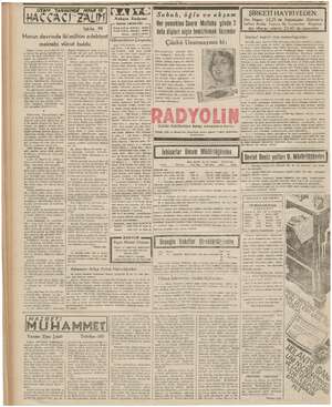    HAÇ CACİ Harun devrinde iki mühim edebiyat) | ZALM Tefrika: 99 yi Ankara Radyosu DALGA UZUNLUĞU T.A.O. 1947 m. 15195 Kes,