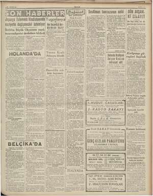    — .,12 — MAYIS 1946 : SON Tokyo, 11 (A.A.) — Bugün top- lanan nazırlar mel ion Hindistanında değiş- tirilmesini pek “lamel