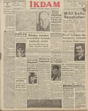 İkdam (Sabah Postası) Gazetesi 11 Haziran 1941 kapağı