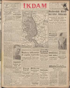 İkdam (Sabah Postası) Gazetesi 17 Temmuz 1941 kapağı