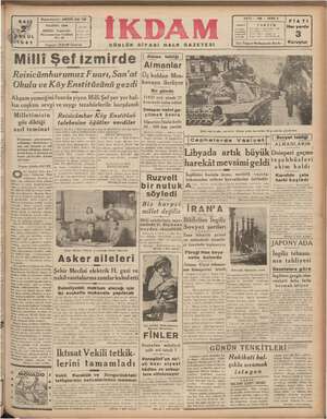İkdam (Sabah Postası) Gazetesi 2 Eylül 1941 kapağı