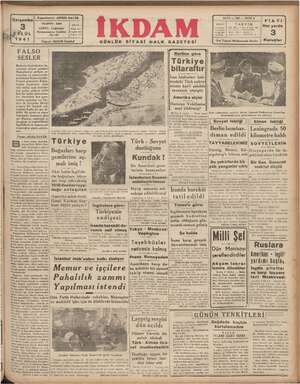 İkdam (Sabah Postası) Gazetesi 3 Eylül 1941 kapağı