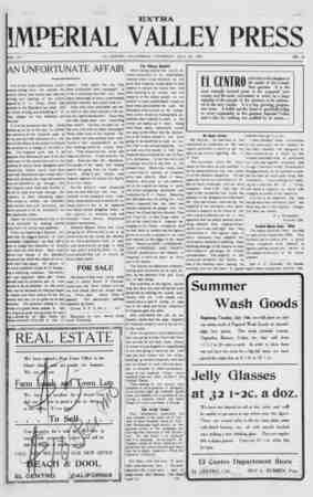Imperial Valley Press Newspaper July 25, 1907 kapağı