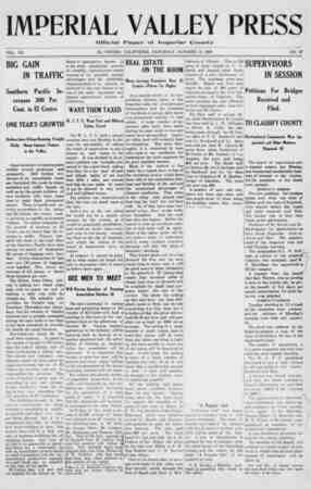 Imperial Valley Press Newspaper October 12, 1907 kapağı