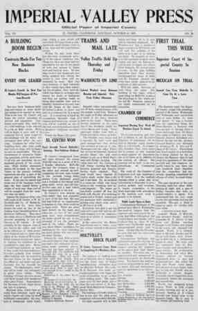 Imperial Valley Press Newspaper October 19, 1907 kapağı