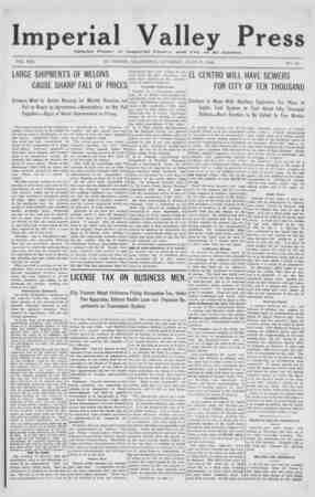 Imperial Valley Press Newspaper June 27, 1908 kapağı