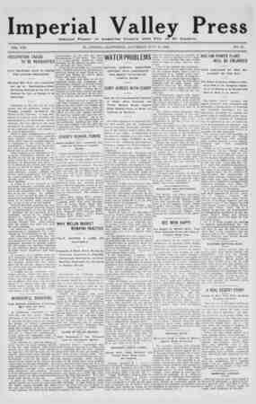 Imperial Valley Press Newspaper July 18, 1908 kapağı