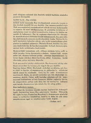   mali olduğunu anlamak için Anadolu istiklâl harbinin ateşinden geçmem İâzımcgeldi, İstiklal harbi - Rus inkılâbı İstiklâl