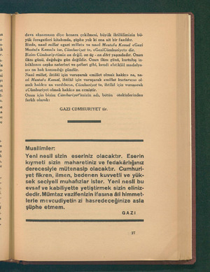   dava aksamasın diye kenara cekilmesi, büyük ihtilâlimizin bü- yük feragatleri kitabında, şüphe yok ki ona ait bir fasıldır.