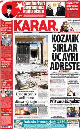  EKİM 2016 CUMARTESİ www.karar.com dK Ş N SÜ SİN e a: Esad rejimi ile Rusya'nın Suriye'de IŞİD'le mücadele adı altında...