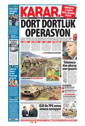  BAŞAKŞEHİR'DEKİ İLK MAÇİNDA GOLÜ BULDU Arda asker selamıyla döndü " ' ' 22 OCAK 2018 PAZARTESİ www.karar.com DÖRTDORTLÜK —