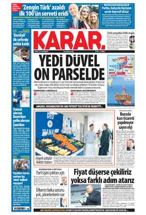  FORBES LİSTESİNDE DİKKAT ÇEKEN DEĞİŞİM Ü — ERMANILICAK ” KARAR. 2 MART 2019 CUMARTESİ www.karar.com UZURALIN Kıbrıs'ta...