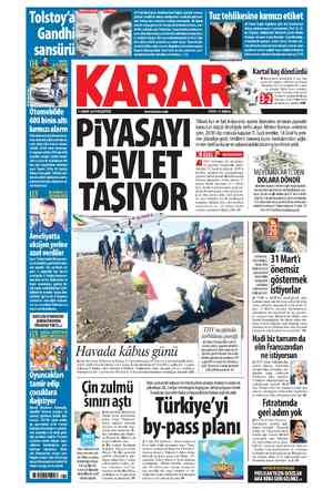  JANDARMANIN VİDEOSU YIKTI s3 Mahatma Gandi y KATİLİN DİRENCİNİ — Havada âus PIYASAYI EVLET TAŞIYOR www.karar.com A Etiyopya