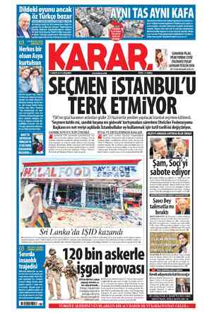  KA A’dîm quson YİNEBETON | ,9, N YIĞINLARI / LA VÜKSELDİ, 15 MAYIS 2019 ÇARŞAMBA SANDIK SONUCU İÇİN ÖNEMLİ www.karar.com...