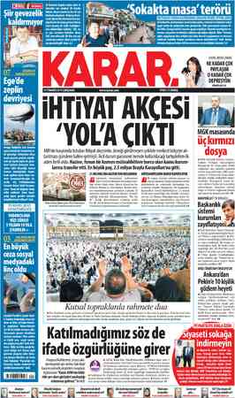  31TEMMUZ 2019 ÇARŞAMBA www.karar.com ) IHTIYAT AKCESİ 'YOLA ÇIKTI iakar — MB'nin kasasında tutulan ihtiyat akçesinin, örneği