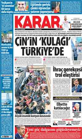  / OTOBÜS ŞİRKETLERİNE MÜJDE OOT İKARAR. 11 EYLÜL 2019 ÇARŞAMBA www.karar.com gel ğ? FİYATI: 75 KURUŞ AY-YILDIZLILAR...