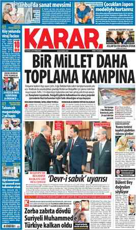  ASLAN'DA EN ERGİN DİVAN AYRINTILAR SPOR'DA www.karar.com — BİRMİLLET DAHA Dünyanın tepkisini hiçe sayan Çin'in, Doğu...