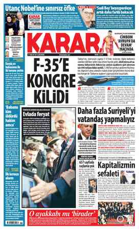  Nobel'deki kara gölgeyi ilk kez | SI KARAR gündeme getirmişti. de“Ödülüg " çağrısınd h Gölgede kalan t':ı birbarış ödülü ÇAS