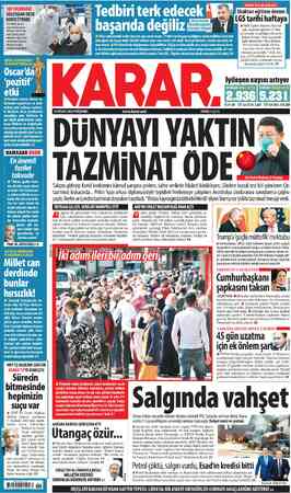 " 100 YAŞINDAKİ — SÜLEYMAN DEDE KOVİD'İYENDİ Denizli'de, korona- virüs tedavisi gören 100 yaşındaki Süley- man Çavdar, yoğun