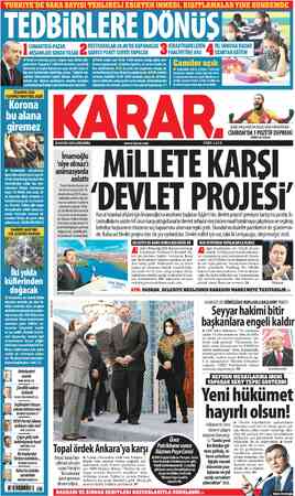  BABEL HOLLANDA'DA KALDI, ARDA KARANTİNADA CİMBOM'DA 5 POZİTİF DEPREMİ AYRINTILAR SPOR'DA 18 KASIM 2020 ÇARŞAMBA www.karar.com