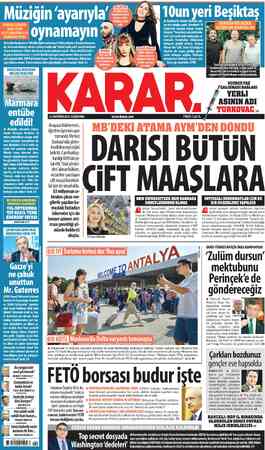  Buyargıya kim nasıl güvenecek? MEHMET OCAKTAN S/7 vi Ç Mal sahibi mülk ğ; sahibi hani bunun... ü — YILDIRAYOĞURS/8 © Savaş