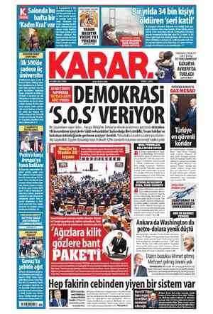  DOĞALYAŞAMIN ÇÖKÜŞÜNÜ — HAYATIN YÜZDE 70'i - 1 TÜKENDİ ÂN CANKAYIPLARINDA HAVA KİRLİLİĞİ AYRINTILARS/GDA — ETKİSİ ARTIYOR...