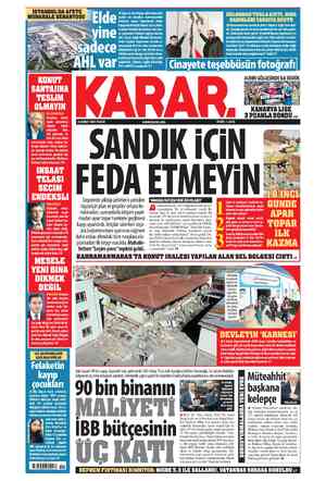  İSTANBUL'DA AFETE MÜDAHALE SENARYOSU KOLONDAN TUĞLA ÇIKTI, BİNA SAKİNLERİ YARGIYA KOŞTU Ai Kahramanmaraş merkezli afette...