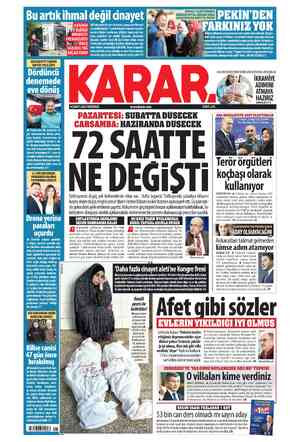  8 ŞUBAT 2024 PERŞEMBE www.karar.com PAZARTESİ: SUBATTA DÜSEĞEK CARSAMBA: HAZİRANDA DÜSECĞEK 72 SAATTE Mi NE DEGİSTİ...
