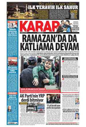  DOKTOR GÖÇÜNDE KIRMIZI ALARM FOTOĞRAF:AA İslam alemi için büyük öneme sahip üç aylardan 'on bir ayın sultanı Ramazar'...