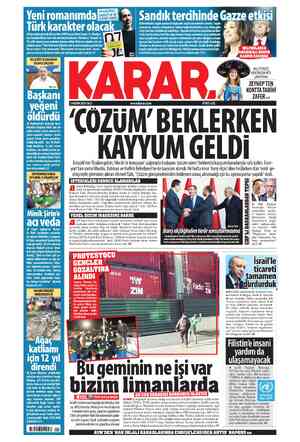 E 5 KASIM 2024 SALI www.karar.com FİYATI: 6TL 'CÖZÜM' BEKLERKEN KAYYUM GELDİ MİLYONLARCA 'AMERİKALI BUGÜN SANDIK BAŞINDA 4