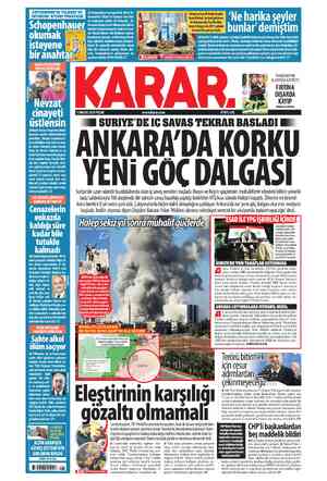  NARİN CİNAYETİNDE YENİ SES KAYITLARI o1 1 ARALIK 2024 PAZAR www.karar.com NN SURİYE'DE İÇ SAVAŞ TEKRAR BAŞLADI EE ANKARA'DA