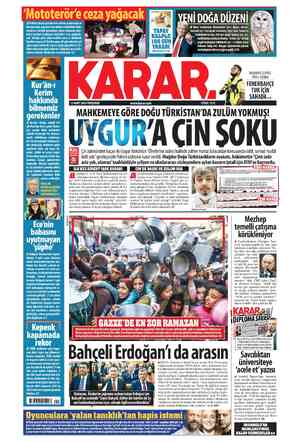  13 MART 2025 PERŞEMBE . —H ..,_4 n U SA www.karar.com n stanbul 16. ve 18. İdari Mahkemeleri'nin Çin zulmünden kaçarak...
