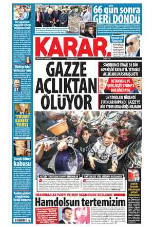  Mehmet Öz 5 NİSAN 2025 CUMARTESİ www.karar.com FOTOĞRAF:AA Xa Si y İR©) KATİLİN YENİ SİLAHIGIDA VE YARDIMLAR' azze insanlık