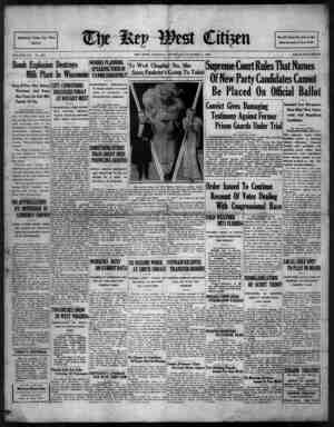 The Key West Citizen Newspaper 6 Ekim 1932 kapağı