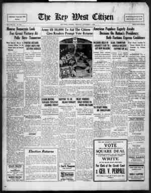 The Key West Citizen Newspaper 7 Kasım 1932 kapağı