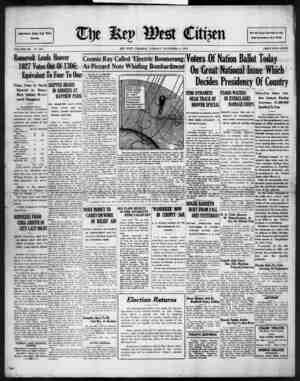 The Key West Citizen Newspaper 8 Kasım 1932 kapağı