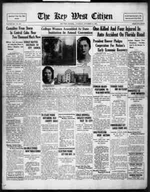 The Key West Citizen Newspaper 12 Kasım 1932 kapağı