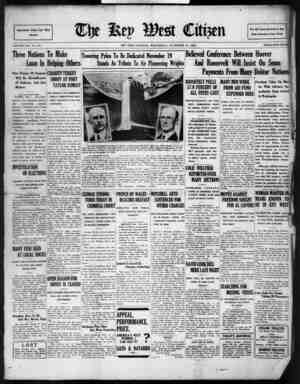 The Key West Citizen Newspaper 16 Kasım 1932 kapağı