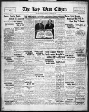 The Key West Citizen Newspaper 22 Kasım 1932 kapağı