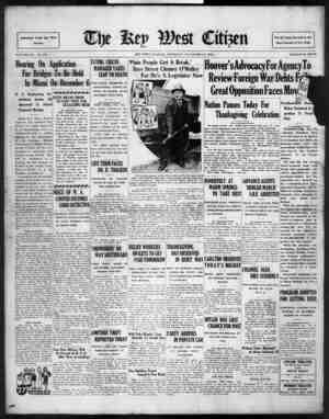 The Key West Citizen Newspaper 24 Kasım 1932 kapağı