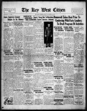 The Key West Citizen Newspaper 25 Kasım 1932 kapağı