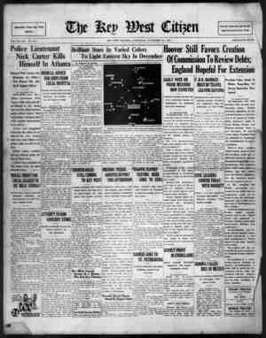 The Key West Citizen Newspaper 26 Kasım 1932 kapağı