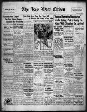 The Key West Citizen Newspaper 30 Kasım 1932 kapağı