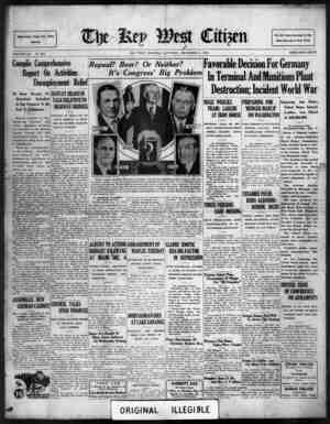 The Key West Citizen Newspaper 3 Aralık 1932 kapağı
