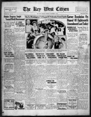 The Key West Citizen Newspaper 5 Aralık 1932 kapağı