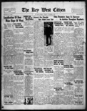 The Key West Citizen Newspaper 6 Aralık 1932 kapağı