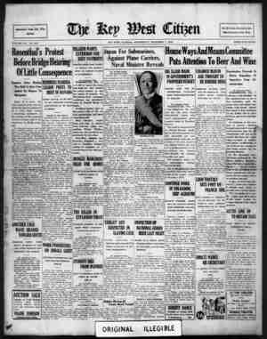 The Key West Citizen Newspaper 7 Aralık 1932 kapağı