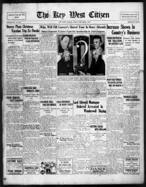 The Key West Citizen Newspaper 9 Aralık 1932 kapağı