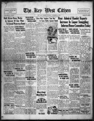 The Key West Citizen Newspaper 10 Aralık 1932 kapağı